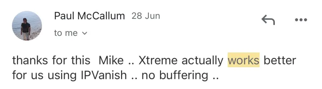 Customer testimonial from Paul